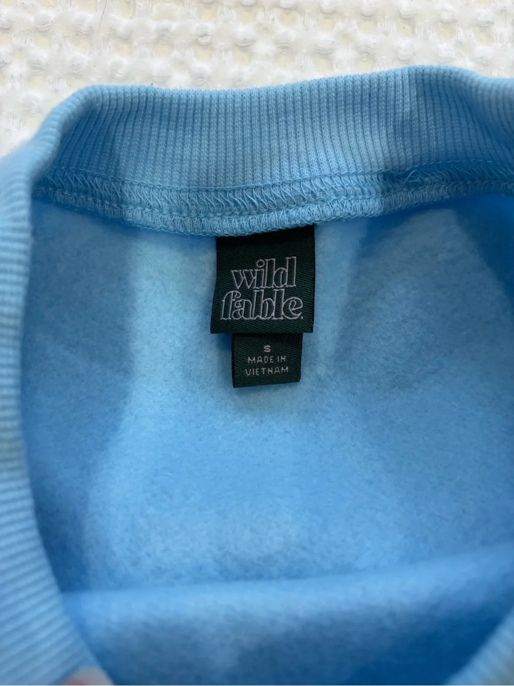 wild fable Light Blue Cropped Sweatshirt & Jogger Sweat Set
